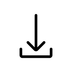 Simple Download icon. The icon can be used for websites, print templates, presentation templates, illustrations, etc