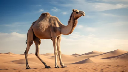 Gordijnen Camel in the desert © Tendofyan