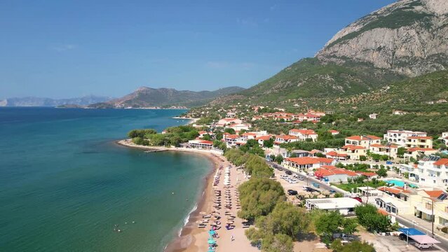 hyperlapse video of a town in the greek island of samos