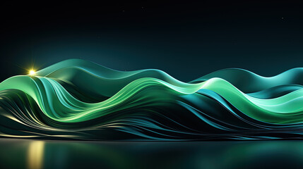Green Wavy Pattern Stunning Abstract Background