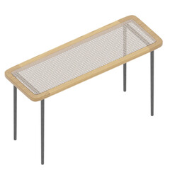 table isolated on white