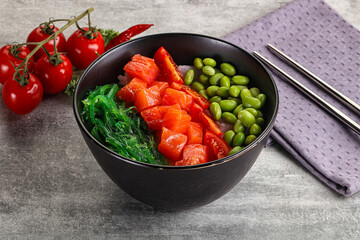 Hawaian cuisine - Poke with salmon