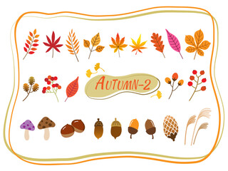 Various icon graphic sources used in the fall season, 가을시즌에 쓰이는 다양한 아이콘 그래픽 소스