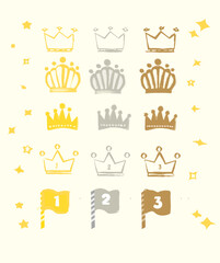ランキング冠旗アイコンのイラスト素材です
ご依頼は随時受付中です