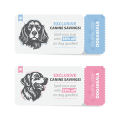 Dog Food Discount Coupon: Vector Illustration for Pet Savings