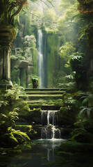 Beautiful Waterfall and Breathtaking Nature