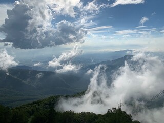 Fototapeta premium beautiful view in a cloudy day, Japan