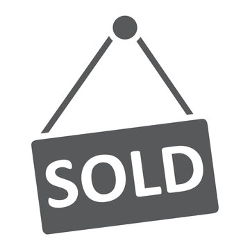 Sold sign icon symbol vector image. Illustration of the sold label graphic design image