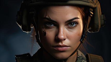 Portrait of a military woman