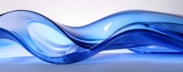 Obraz premium Sapphire energy vortex, Background wallpaper, banner, holographic neon waves, liquid, lifestream, panorama, Sapphire energy series, energy stream, Generative AI