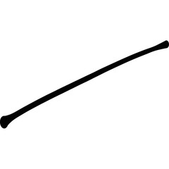 Handmade black straight line