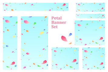 バナーセット_花吹雪_カラフル