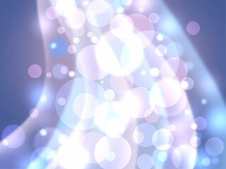 キラキラ輝く曲線とピンボケライトの幻想的な背景