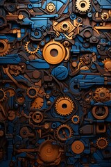 Generative AI. close up of the mechanism