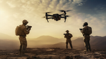 Military launches a combat drone for a special operation.