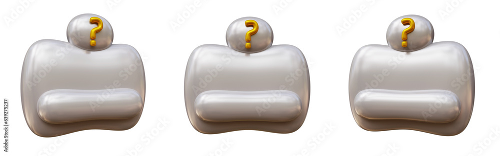 Poster set of ask me a question frame template . interface for question isolated on transparent background 