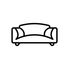 Sofa, linear style sign for mobile concept and web design. Symbol, logo illustration. Pixel perfect vector graphics