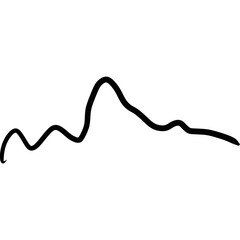 black wave pattern drawn by hand