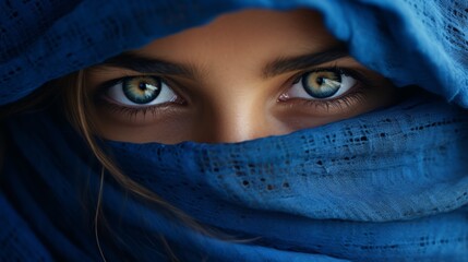 Fototapeta premium Eyes of a girl in a burqa, close-up