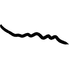 black wave pattern drawn by hand