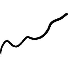 black wave pattern drawn by hand