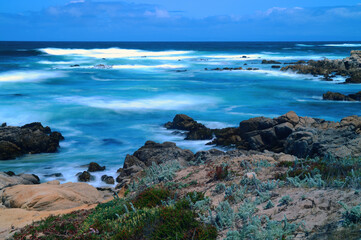 Surf Breaking Asilomar State Marine Reserve California Time Lapse