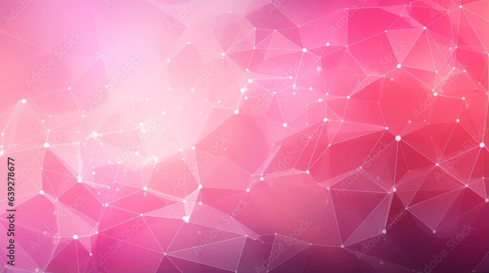 Poster abstract pink gradient background. network connection structure. grid.