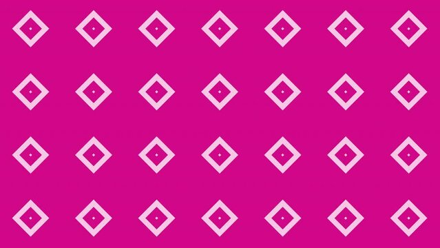 Animated pink seamless loopable flicker circle and square background