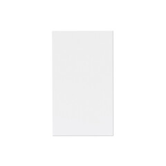 Close up view blank white visiting card isolated on white background.