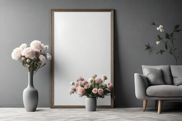 design of room with flowers
