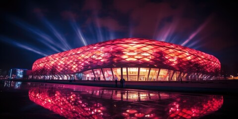 Fototapeta premium Allianz Arena Football Glow