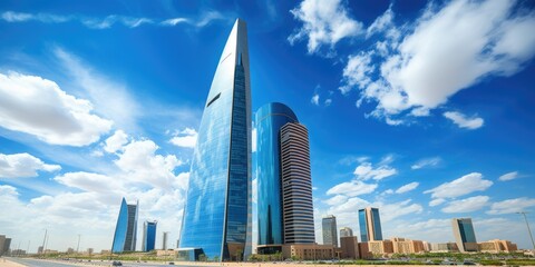 Riyadhs Modern Skyline - obrazy, fototapety, plakaty