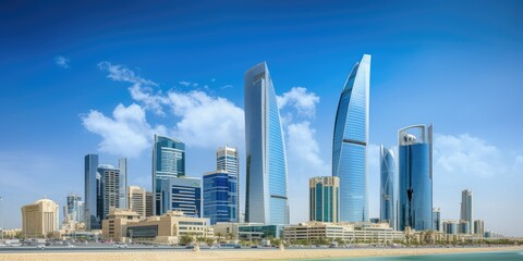 Riyadhs Modern Skyline - obrazy, fototapety, plakaty
