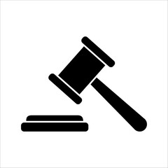 Gavel icon vector. Hammer symbol vector
