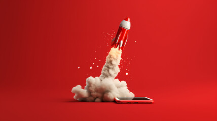 rocket fired from a mobile phone