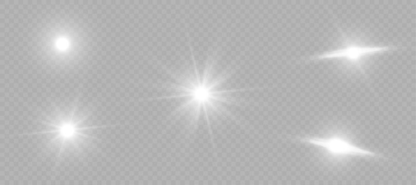 Abstract sun glare translucent glow with special light effect. Vector blur in motion glow highlights	