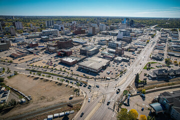 Fototapeta na wymiar Urban Heartbeat: Downtown Saskatoon, Saskatchewan Skyline