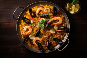 Classic Spanish Paella Dish