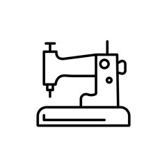 Sewing machine line icon. linear style sign for mobile concept and web design. Electrical sewing machine outline vector icon. Symbol, logo illustration. Vector graphics