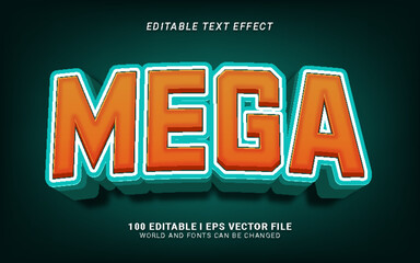 mega editable text effect