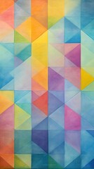 Abstract geometric art created using oil colors on canvas. Generative AI