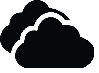 black Cloud icon in trendy flat style isolated on white background. Cloud web icon. Cloud symbol for your web site design, logo, app, UI. Cloud shapes design . Data technology icon .