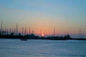 Santa Marta, Colombia - December 30 2022: Scenic view of a port in Santa Marta, Colombia during the...
