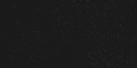 Night sky image. Dust overlay textured. Grain noise particles. Snow effects pack. Rusted black background. Vector illustration