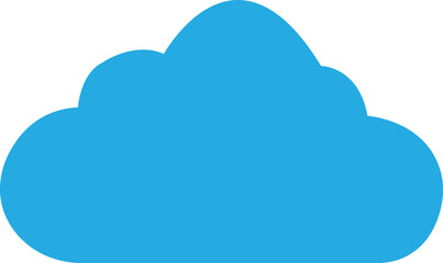 blue Cloud icon in trendy flat style isolated on white background. Cloud web icon. Cloud symbol for your web site design, logo, app, UI. Cloud shapes design . Data technology icon .