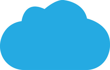 Fototapeta premium blue Cloud icon in trendy flat style isolated on white background. Cloud web icon. Cloud symbol for your web site design, logo, app, UI. Cloud shapes design . Data technology icon .