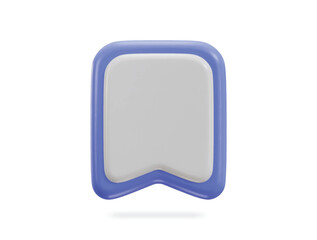 3d Bookmark ribbon icon vector illustration