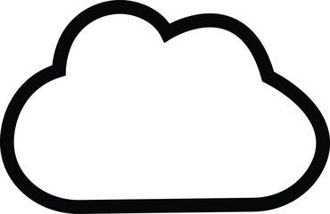 line Cloud icon in trendy flat style isolated on white background. Cloud web icon. Cloud symbol for your web site design, logo, app, UI. Cloud shapes design . Data technology icon.