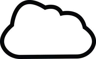 line Cloud icon in trendy flat style isolated on white background. Cloud web icon. Cloud symbol for your web site design, logo, app, UI. Cloud shapes design . Data technology icon.