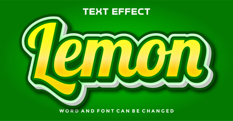 Lemon editable text effect